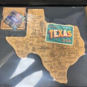 Totally Bamboo State Cutting Board & Coaster Set